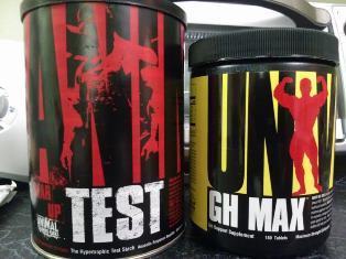 Universal Nutrition Animal Test and GH Max Stack for gains