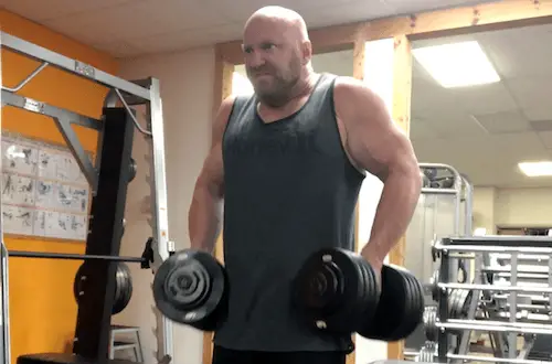 shoulders - dumbbell shrugs