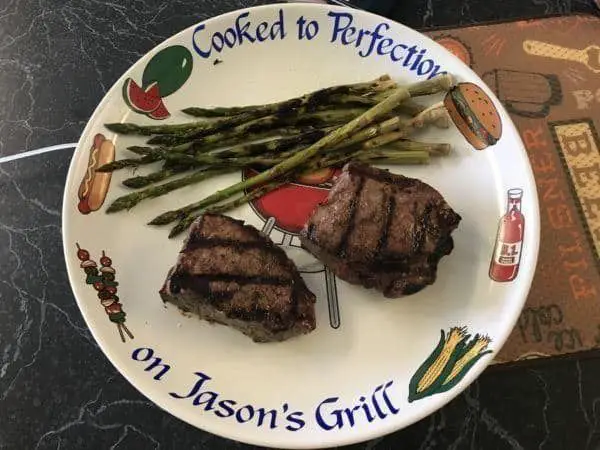 food - steak and beans