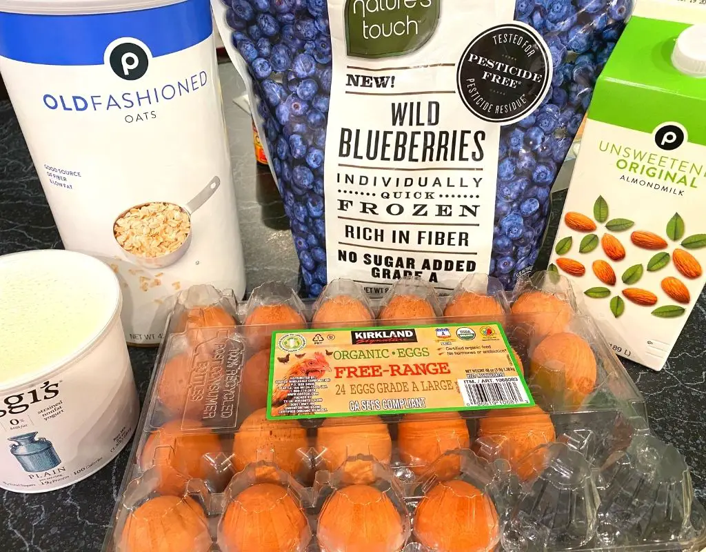 food - eggs oatmeal blueberries