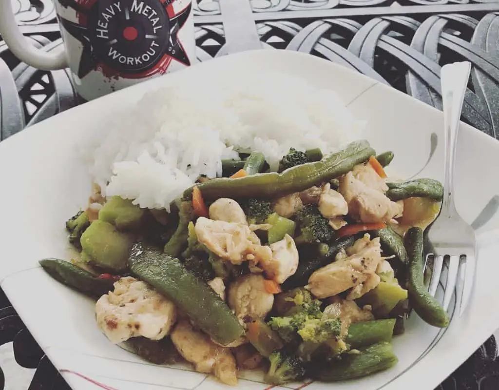 Chicken Veggies Rice Bodybuilding Meal