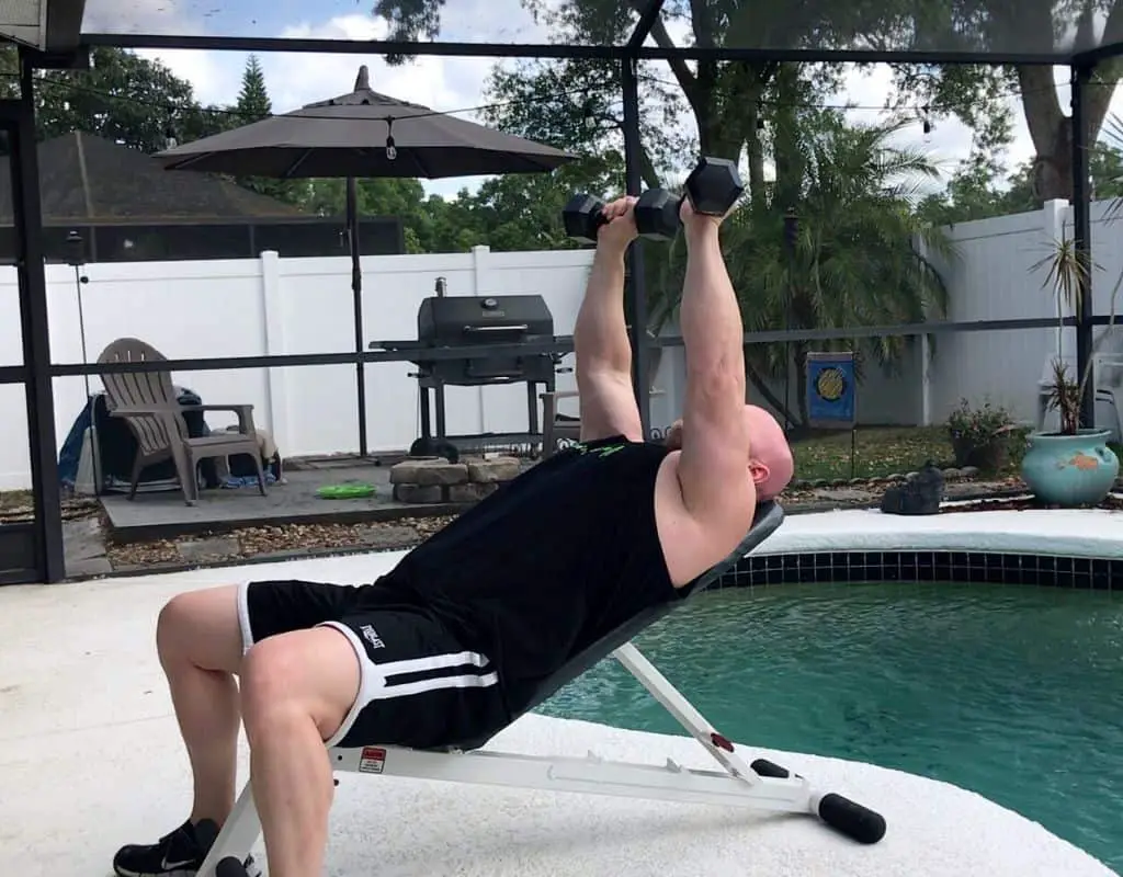 Dumbbells - chest - incline press2
