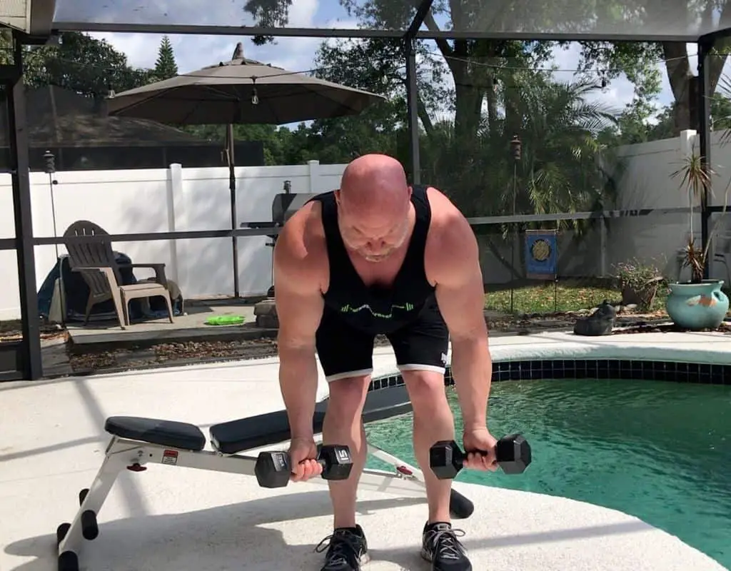 Dumbbells - back - reverse grip bentover rows