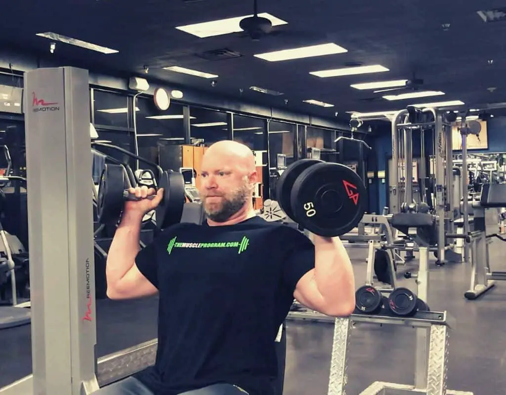 Shoulders - seated dumbbell press