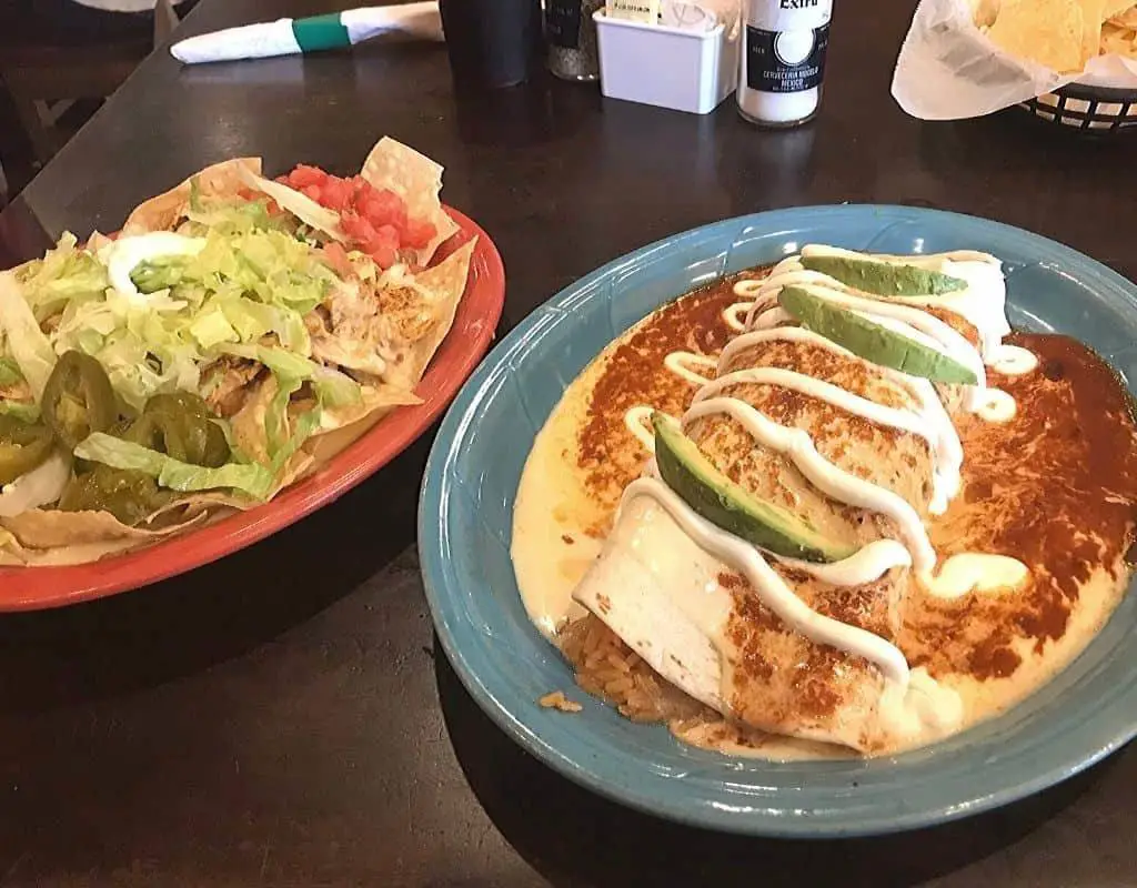 food - mass meal burrito with nachos
