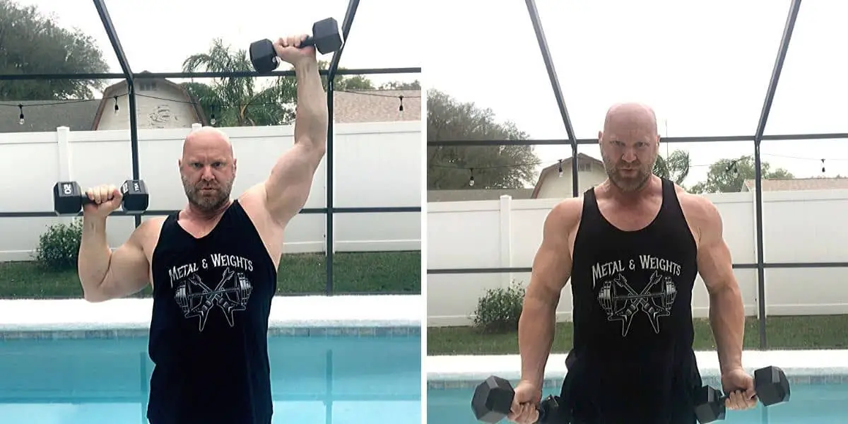 Shoulders and Arms Workout At Home With Dumbbells