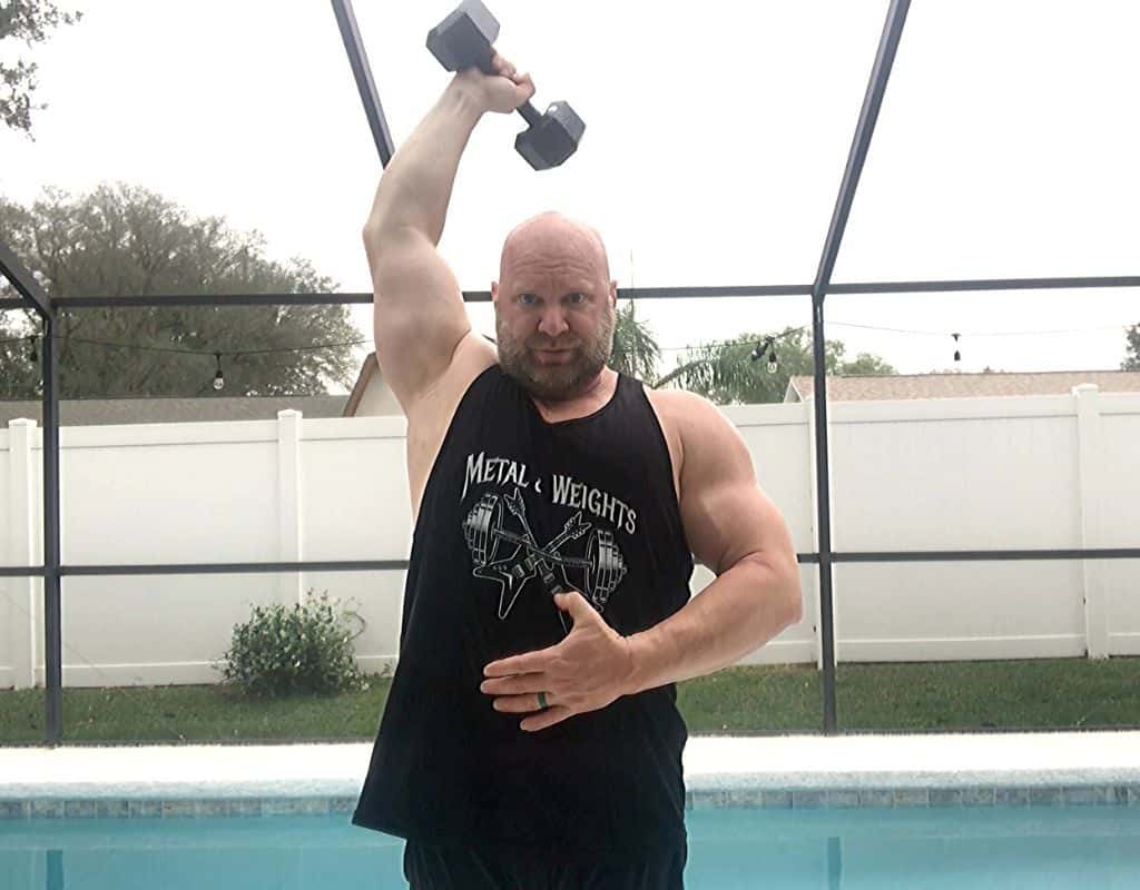 Triceps - Dumbbell single arm Overhead Extensions2
