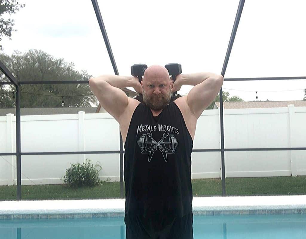 Triceps - Dumbbell Overhead Extensions2