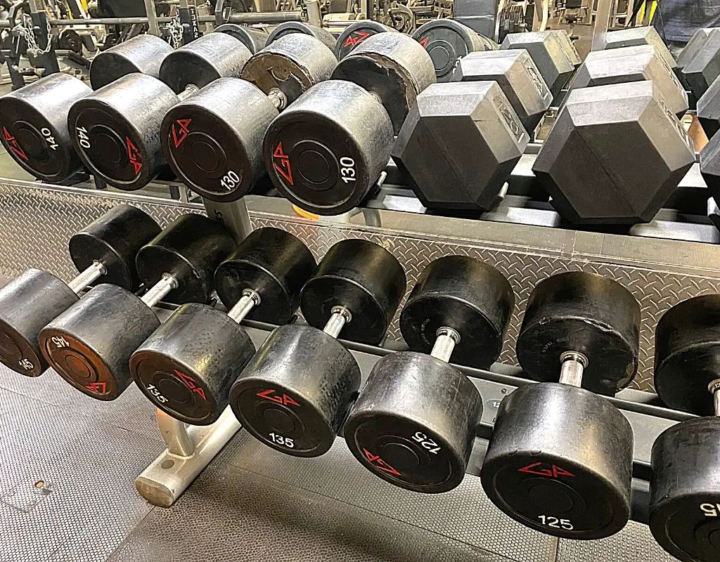 Dumbbell rack - heavy dumbbells