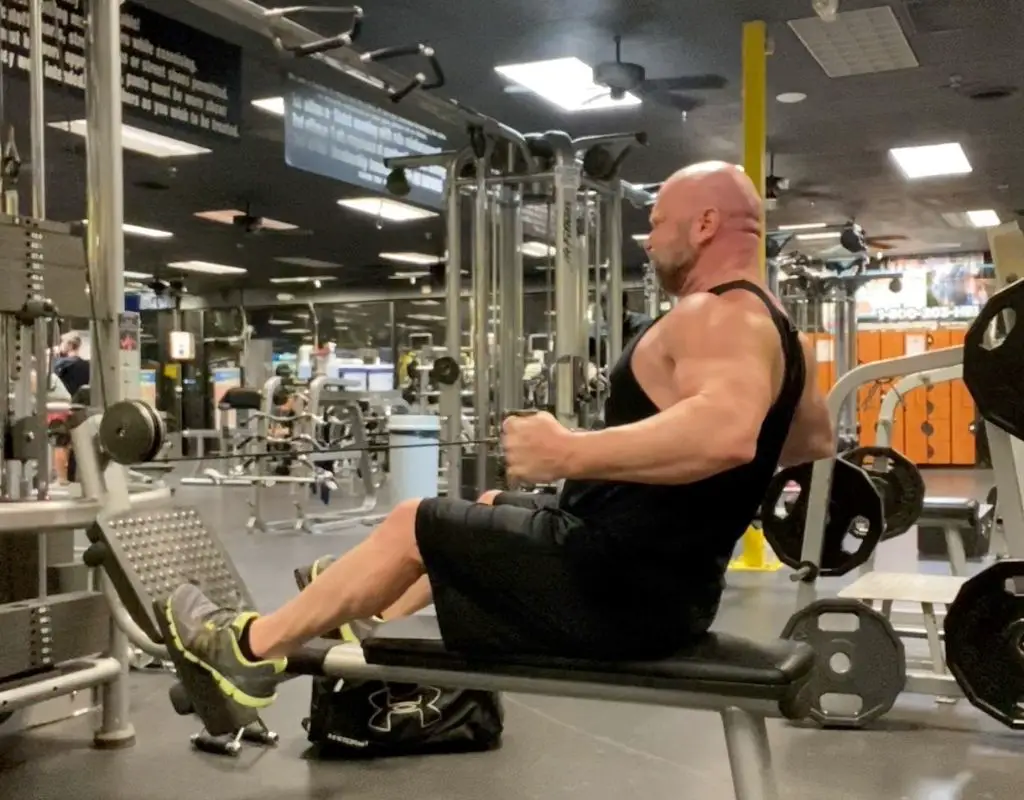 wide grip seated rows - back exercises