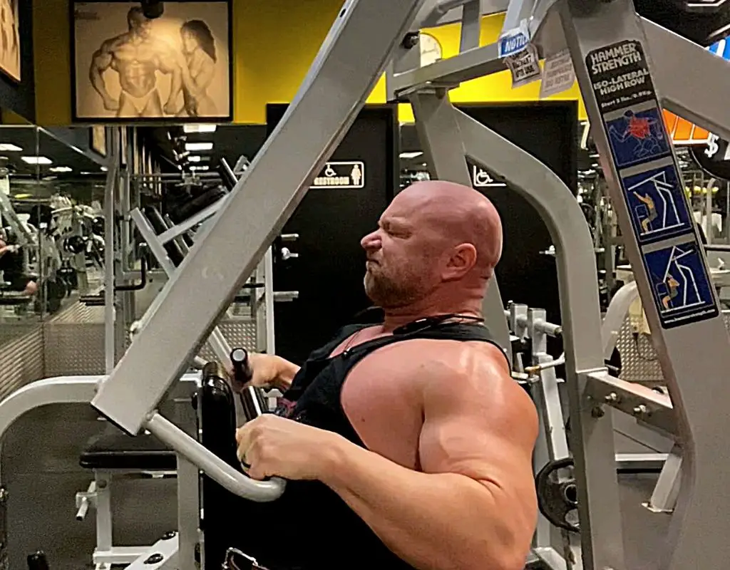 Hammer Strength high rows - back exercises