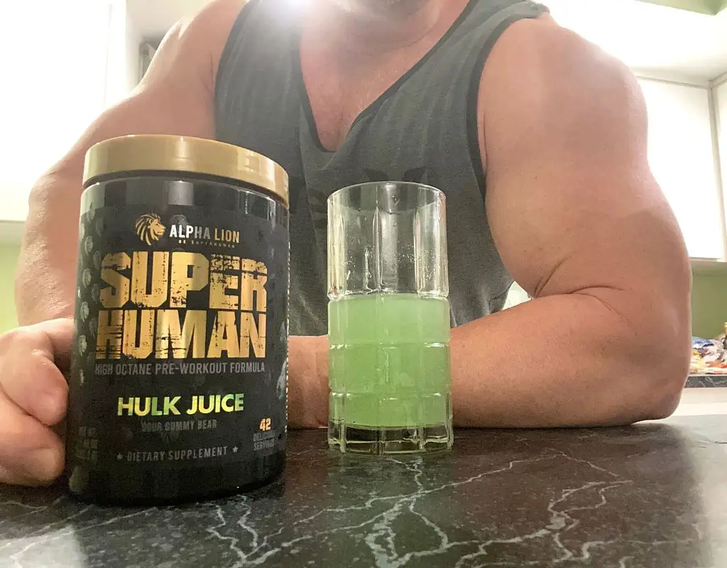 Superhuman pre workout hulk juice
