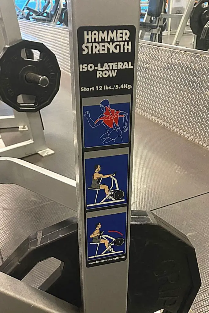 hammer strength iso-lateral row machine