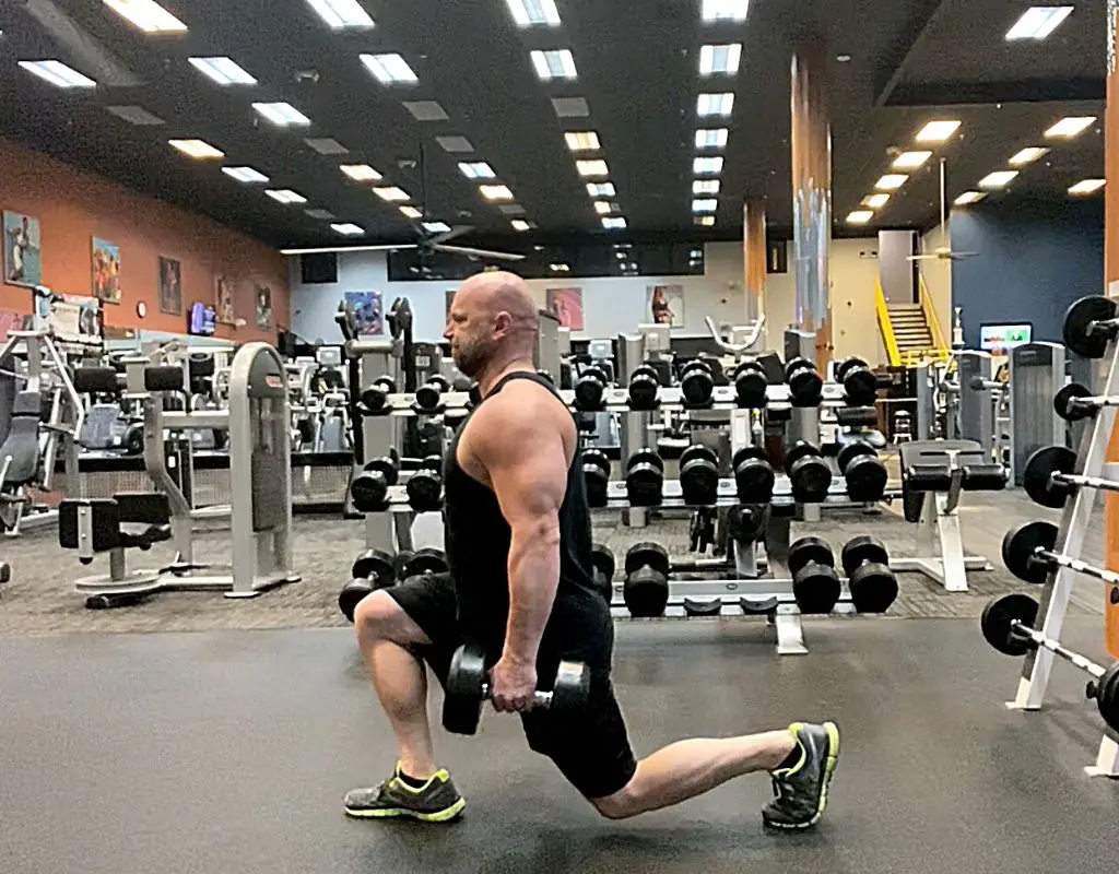 Dumbbell lunges - leg exercises