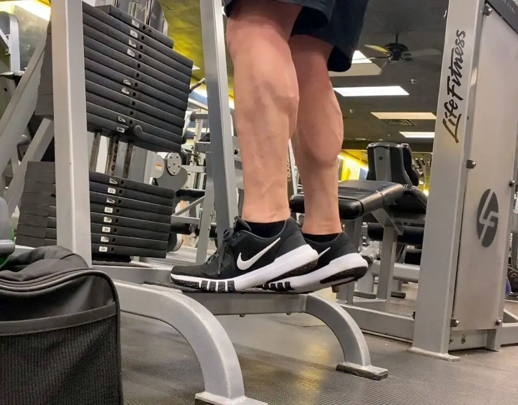 Standing calve raises - up